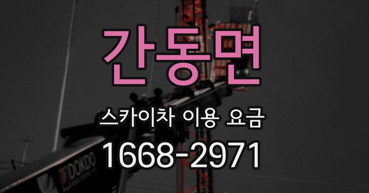간동면 스카이차 이용 요금