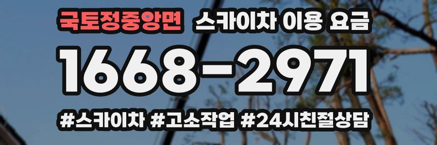 국토정중앙면 스카이차 이용 요금