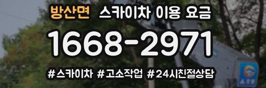 방산면 스카이차 이용 요금