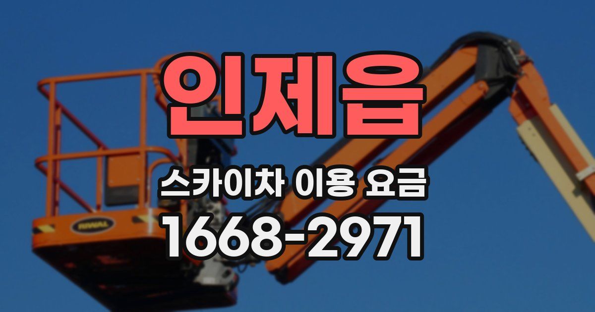 인제읍 스카이차 이용 요금