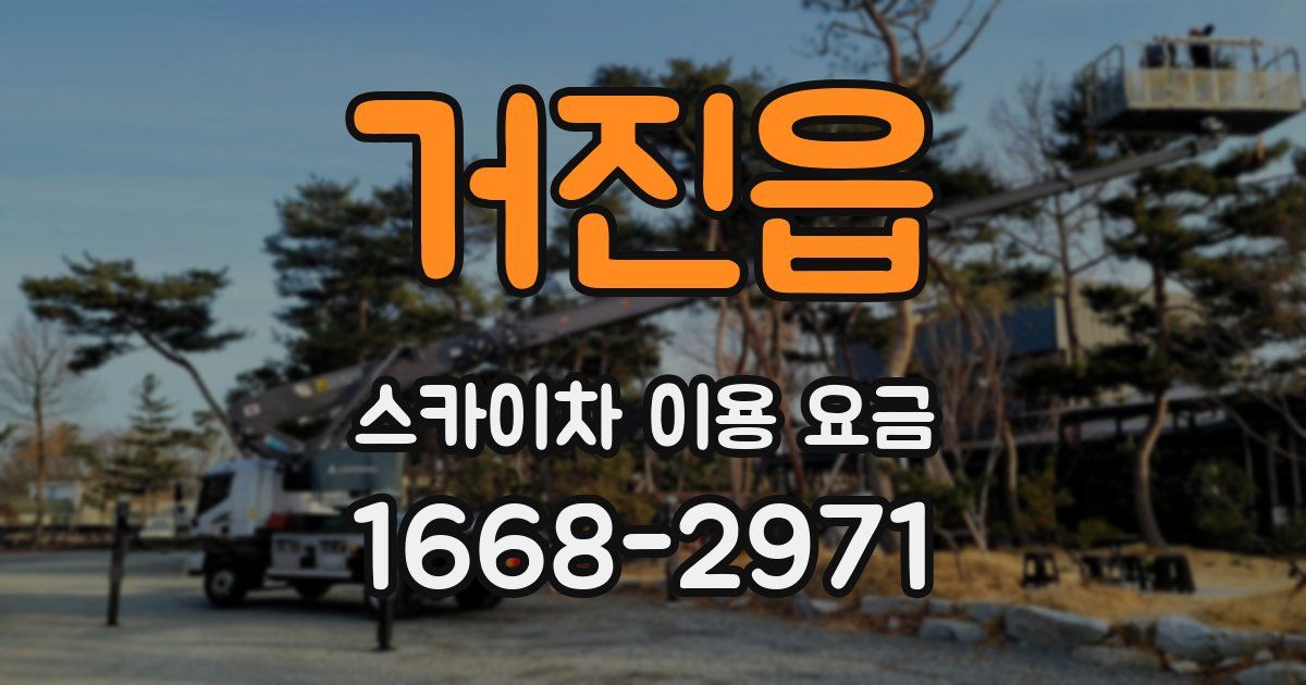 거진읍 스카이차 이용 요금