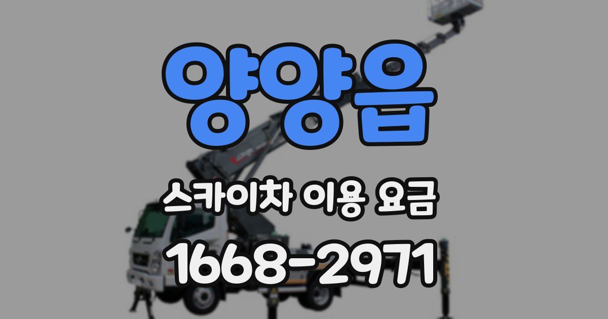 양양읍 스카이차 이용 요금