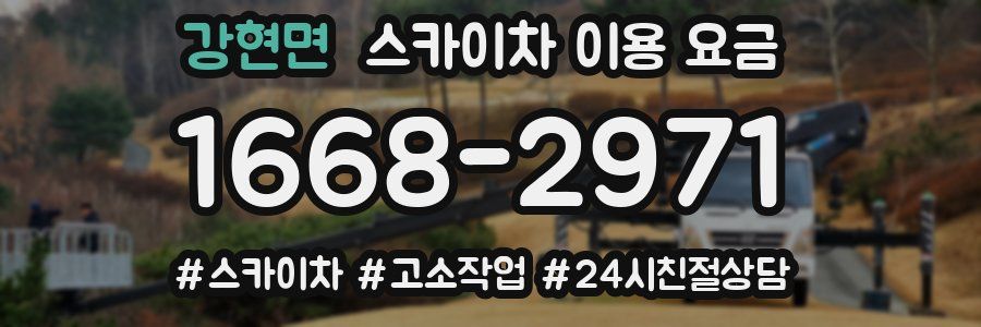 강현면 스카이차 이용 요금