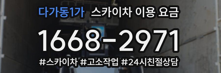 다가동1가 스카이차 이용 요금
