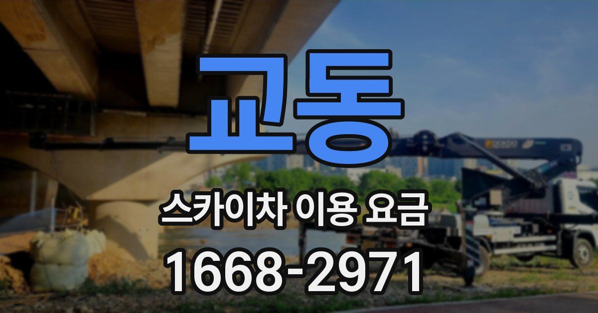 교동 스카이차 이용 요금