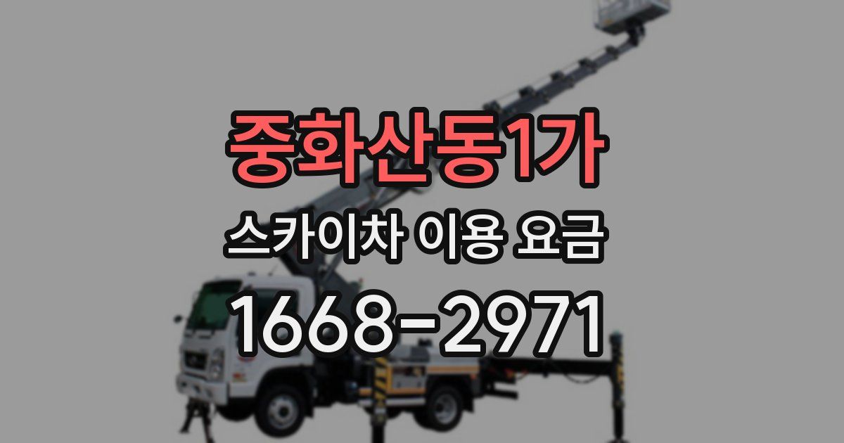 중화산동1가 스카이차 이용 요금