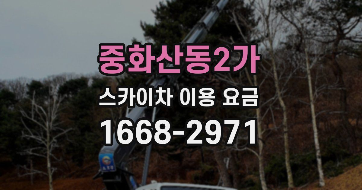 중화산동2가 스카이차 이용 요금