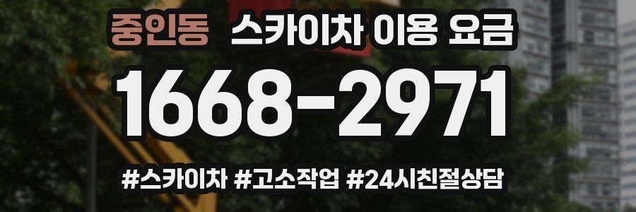 중인동 스카이차 이용 요금