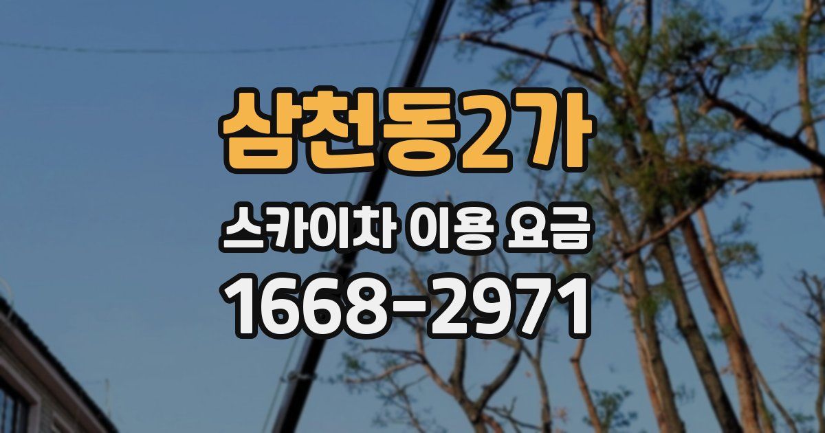 삼천동2가 스카이차 이용 요금