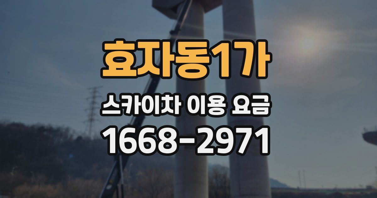 효자동1가 스카이차 이용 요금