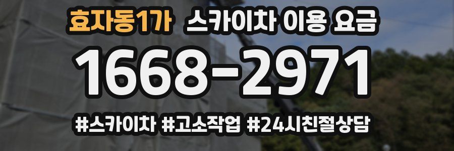 효자동1가 스카이차 이용 요금