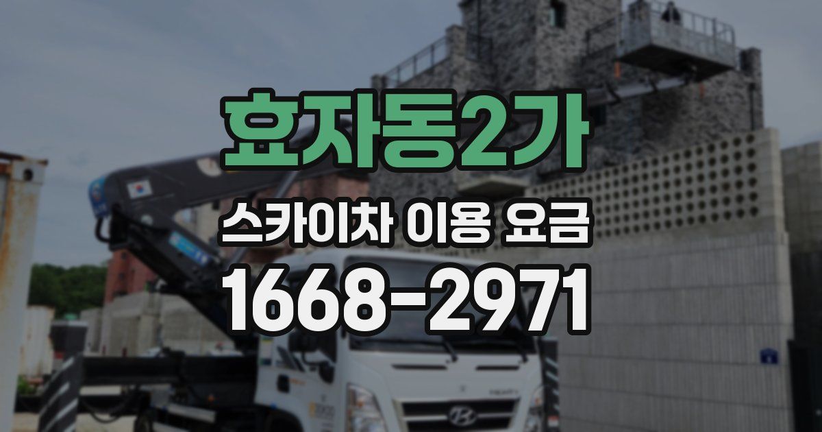 효자동2가 스카이차 이용 요금