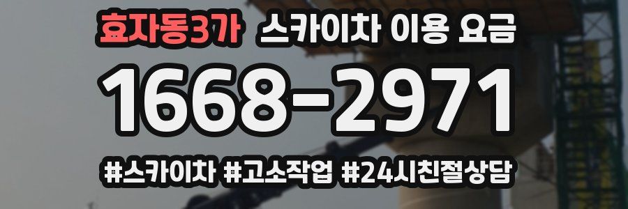효자동3가 스카이차 이용 요금