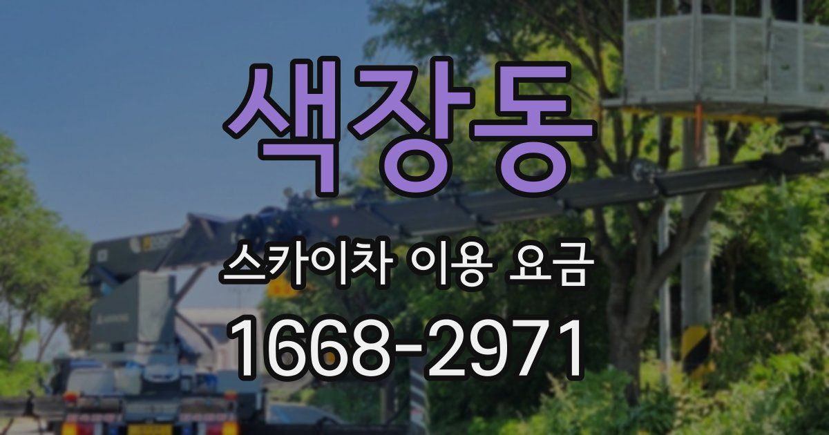색장동 스카이차 이용 요금