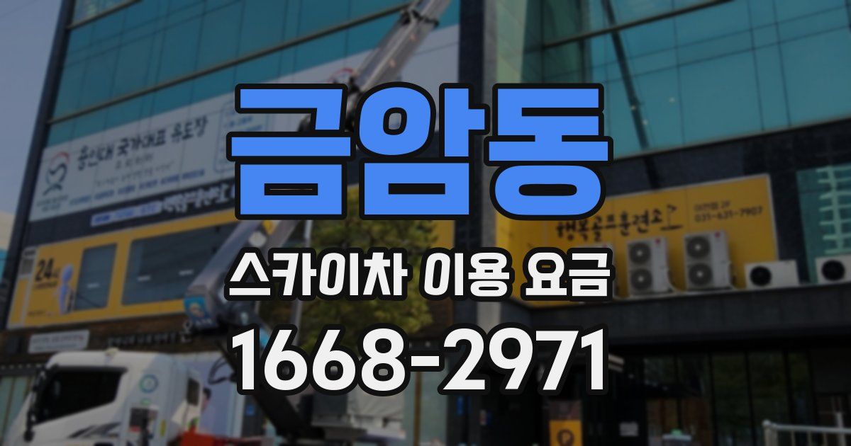 금암동 스카이차 이용 요금