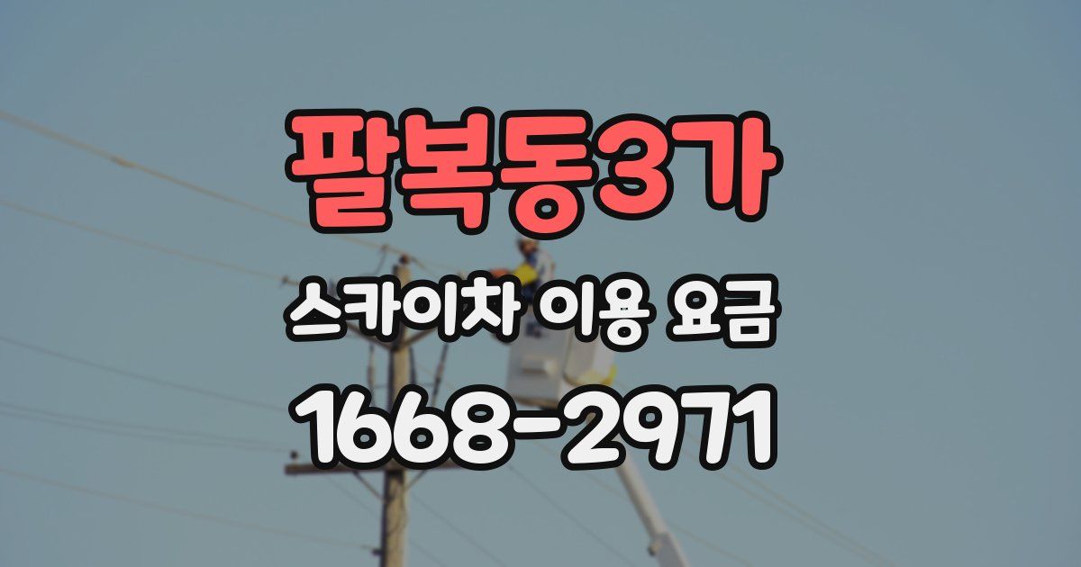 팔복동3가 스카이차 이용 요금