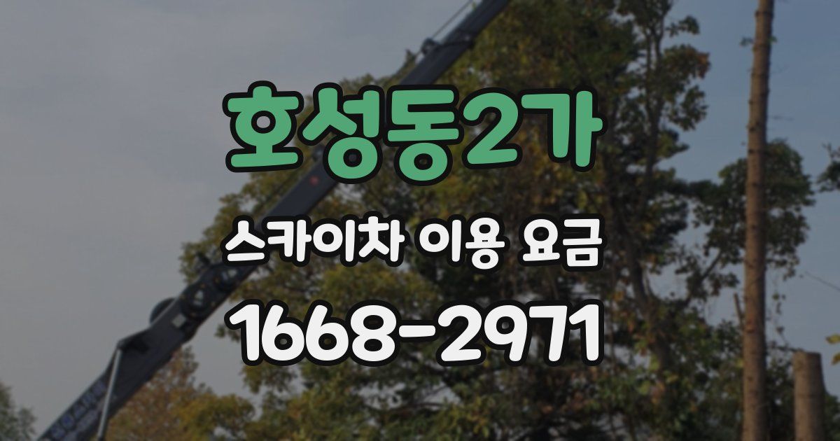 호성동2가 스카이차 이용 요금