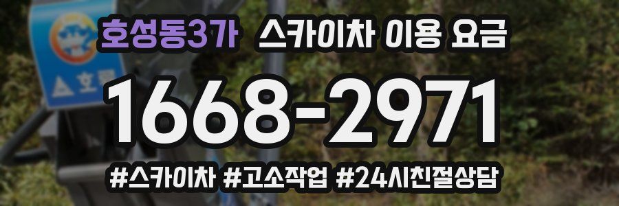 호성동3가 스카이차 이용 요금
