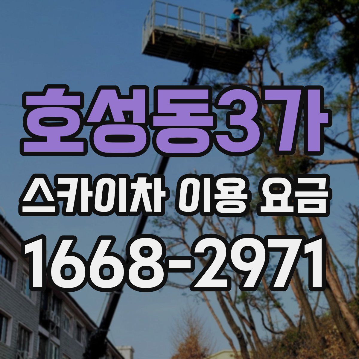 호성동3가 스카이차 이용 요금