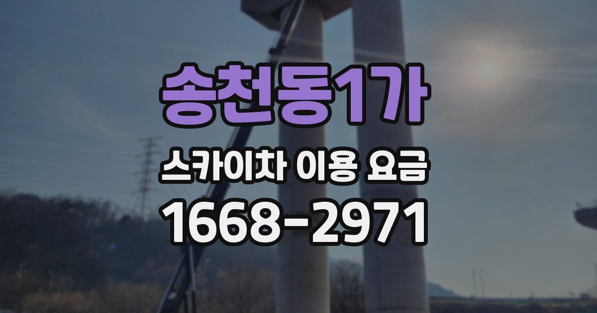 송천동1가 스카이차 이용 요금