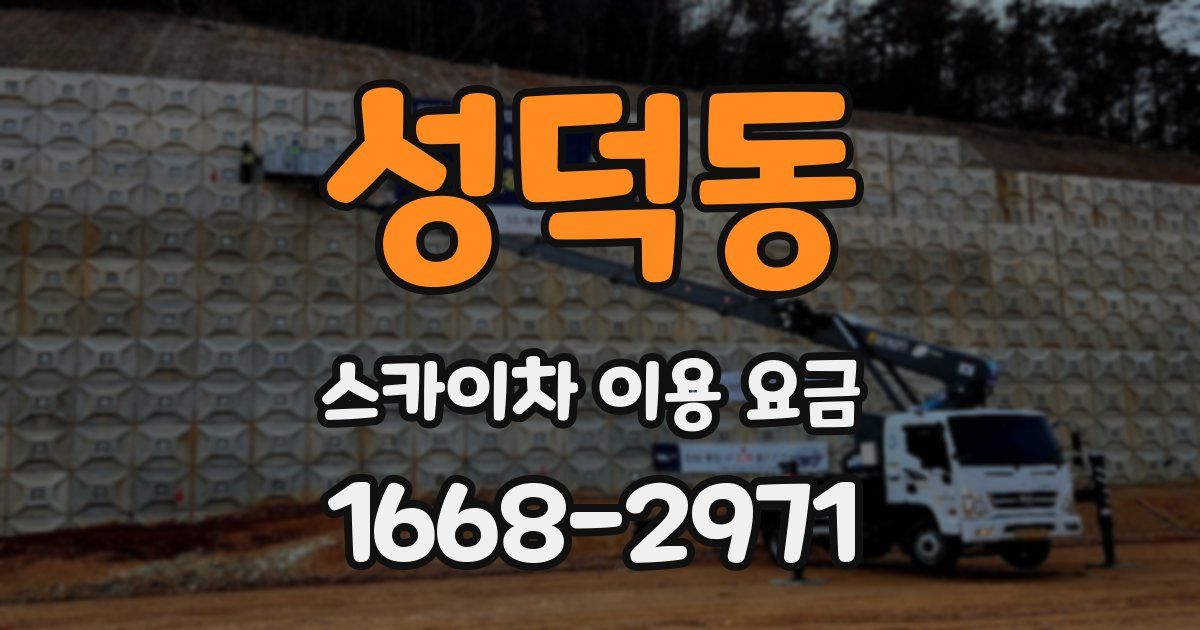 성덕동 스카이차 이용 요금