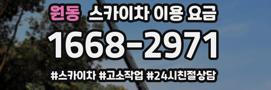 원동 스카이차 이용 요금
