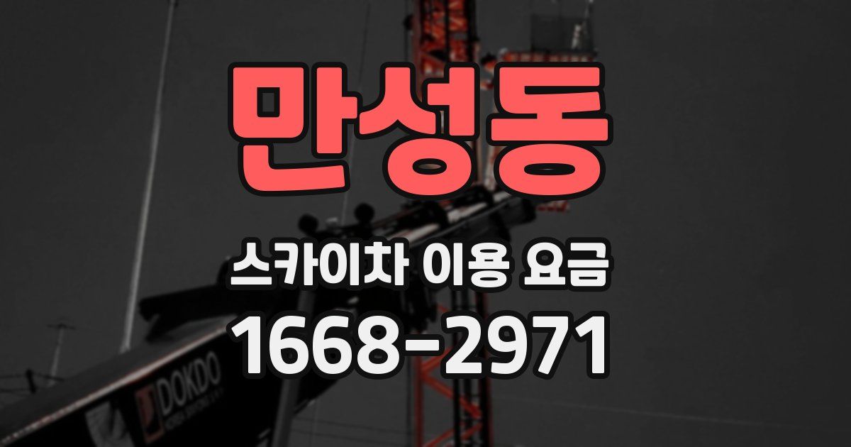 만성동 스카이차 이용 요금