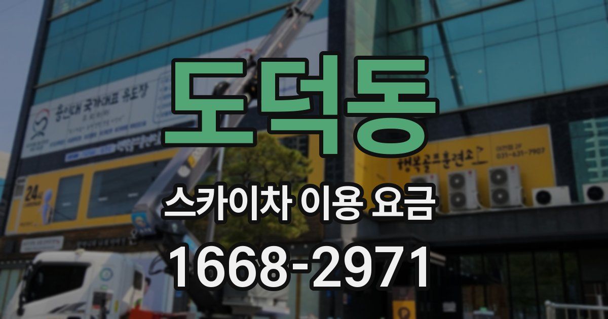 도덕동 스카이차 이용 요금