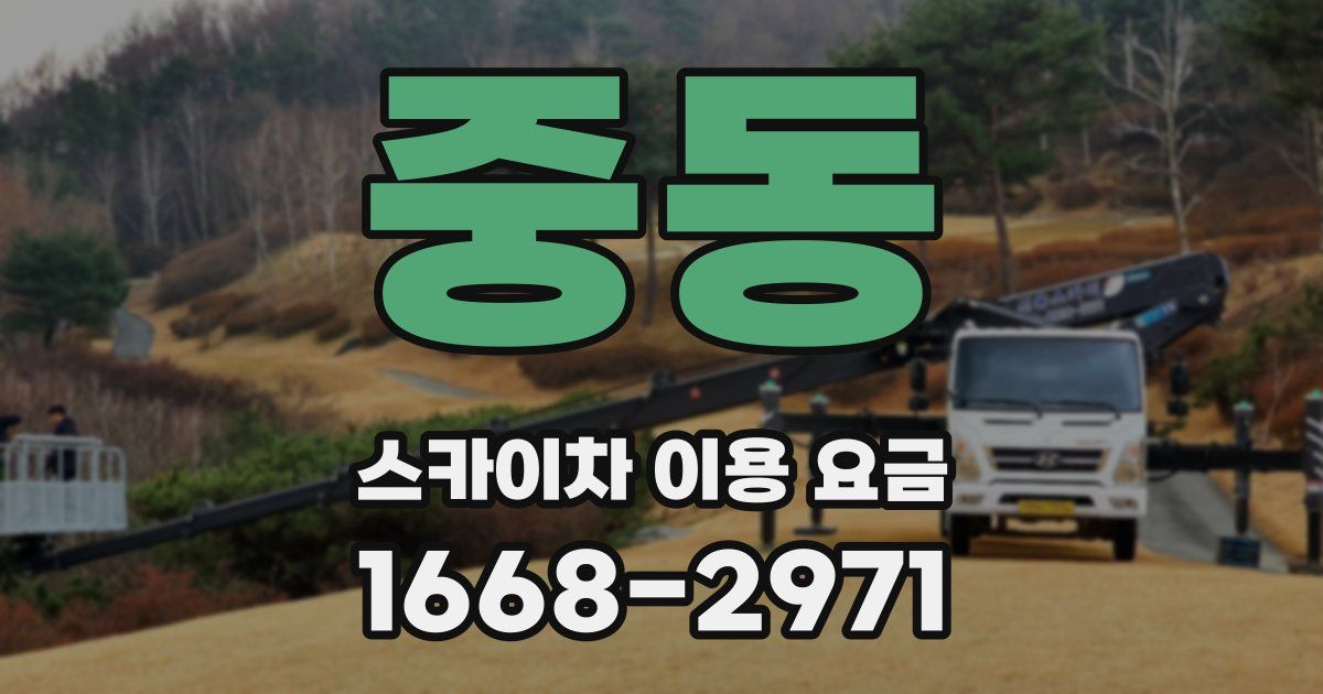 중동 스카이차 이용 요금