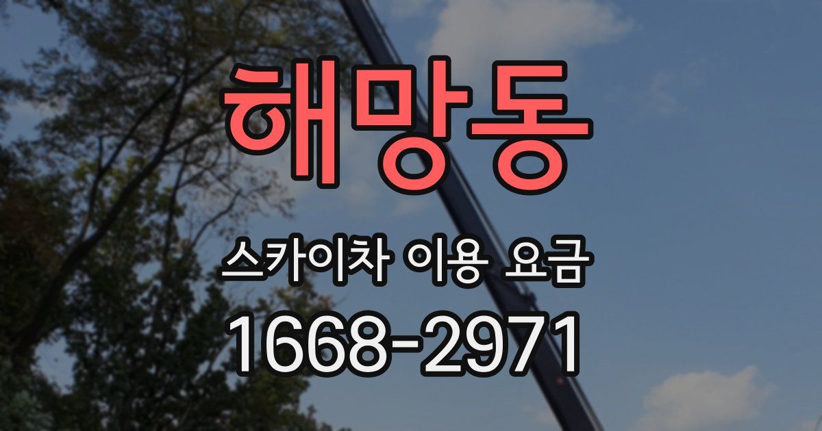 해망동 스카이차 이용 요금