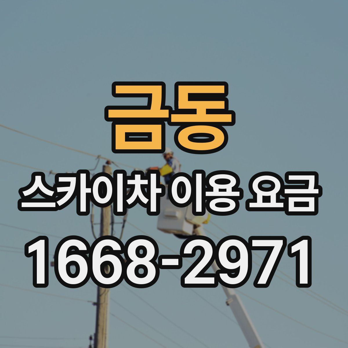 금동 스카이차 이용 요금