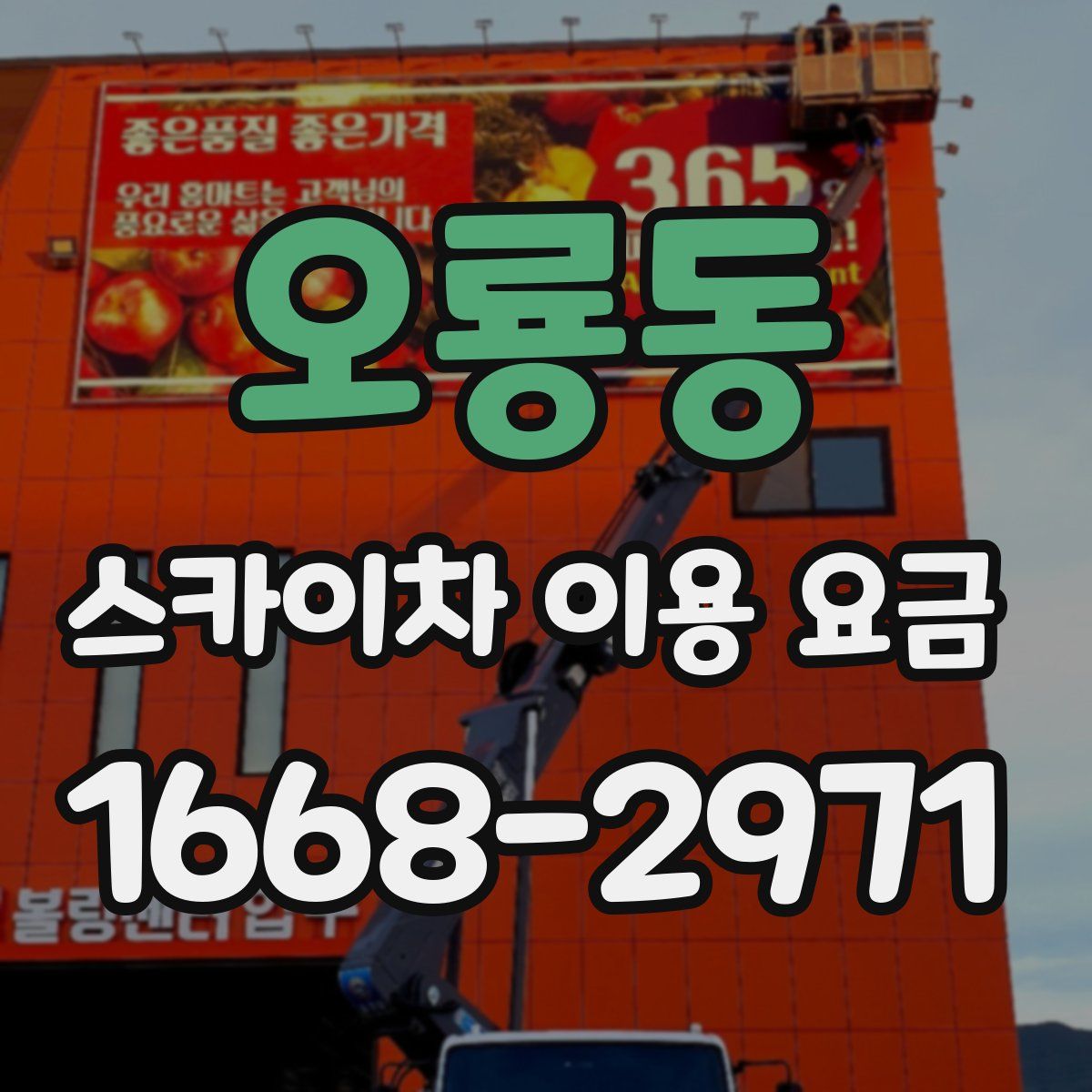 오룡동 스카이차 이용 요금