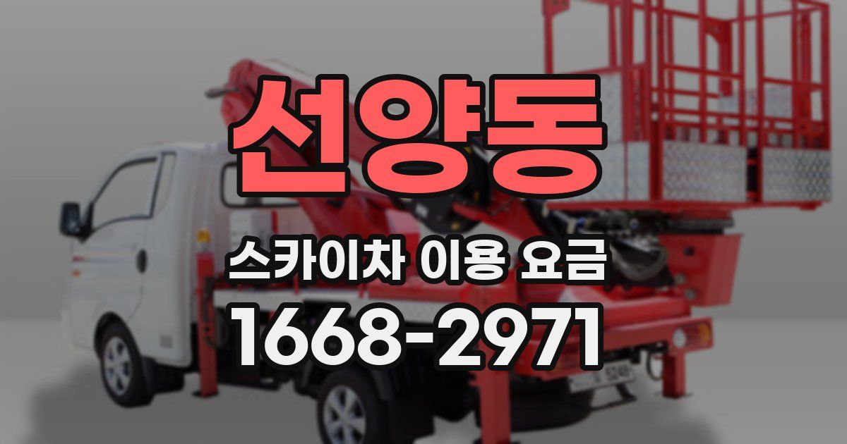 선양동 스카이차 이용 요금