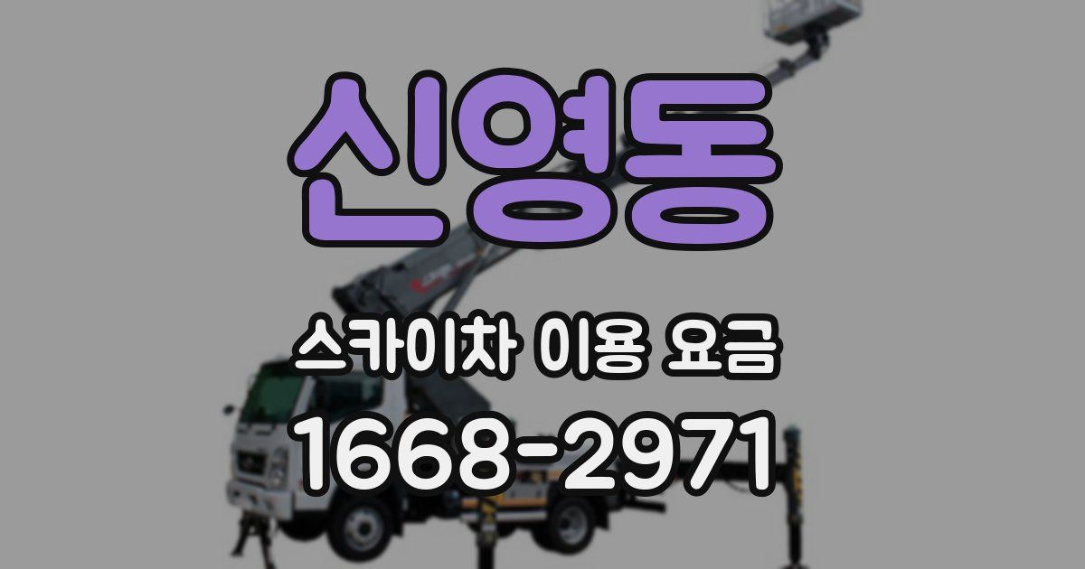 신영동 스카이차 이용 요금
