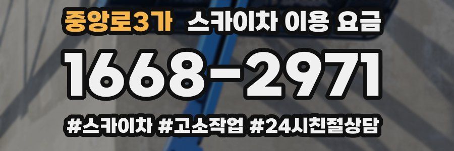 중앙로3가 스카이차 이용 요금