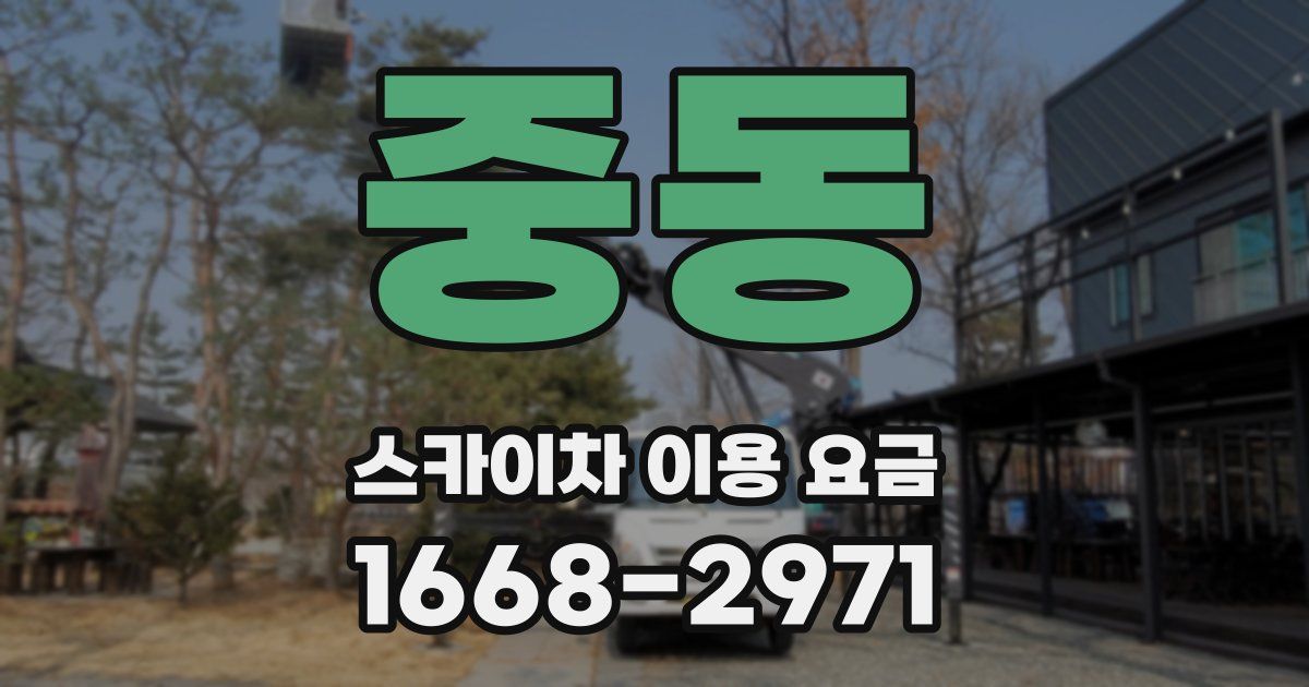 중동 스카이차 이용 요금