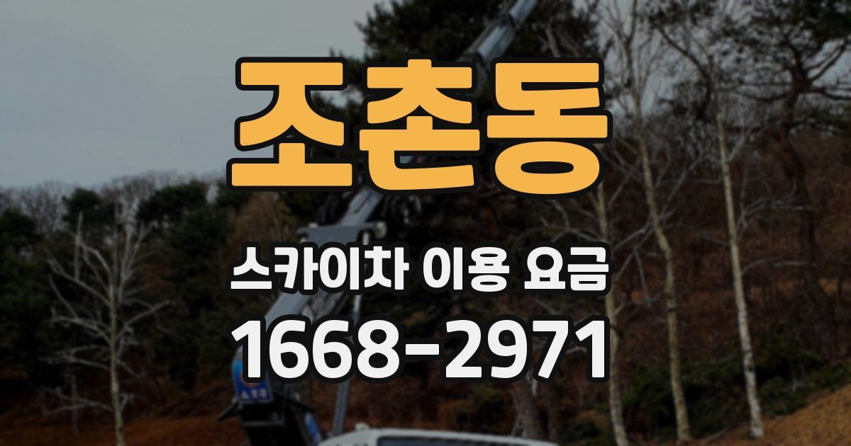 조촌동 스카이차 이용 요금