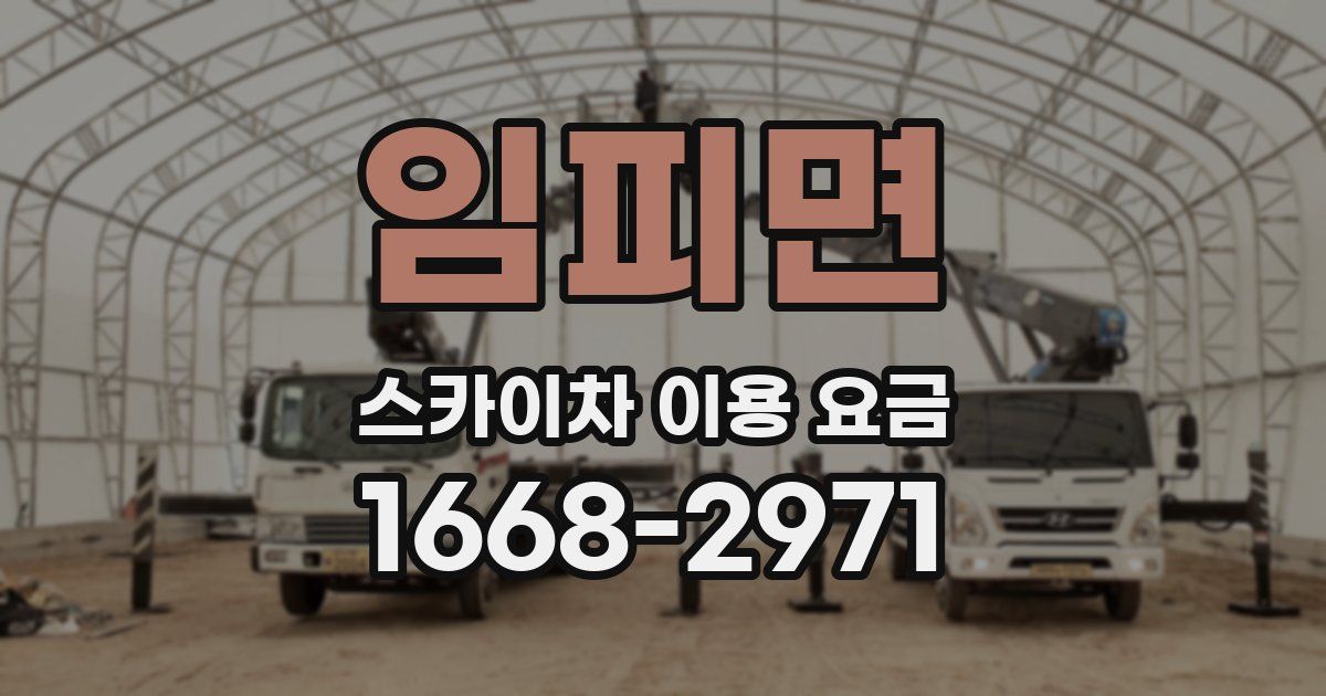 임피면 스카이차 이용 요금