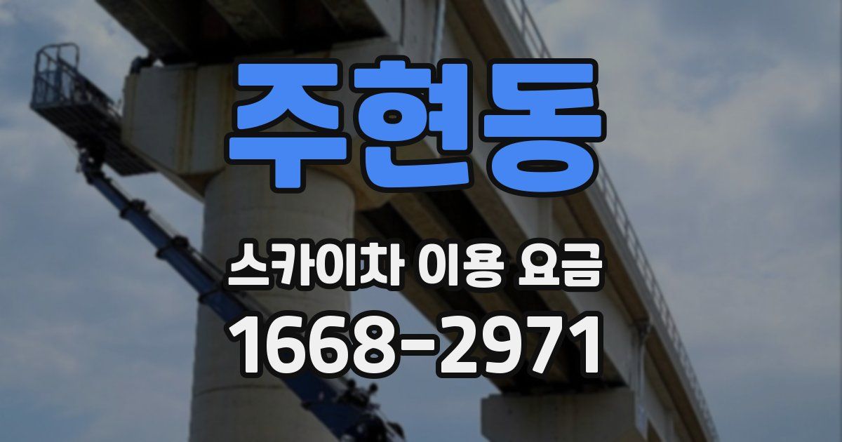주현동 스카이차 이용 요금