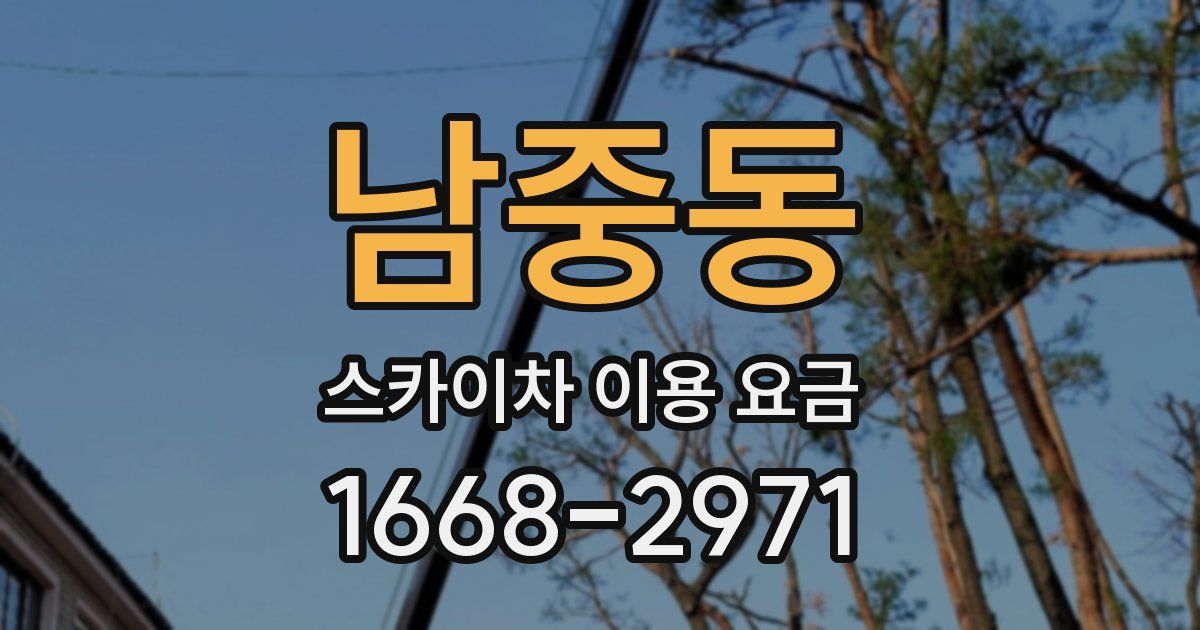 남중동 스카이차 이용 요금