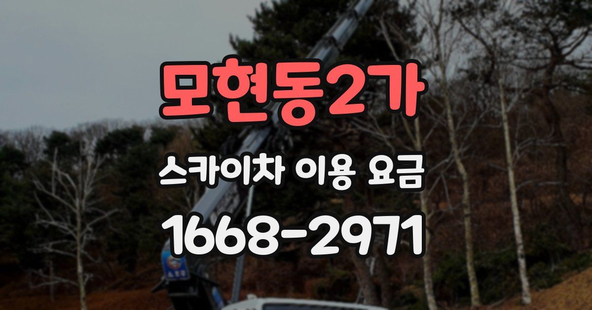 모현동2가 스카이차 이용 요금