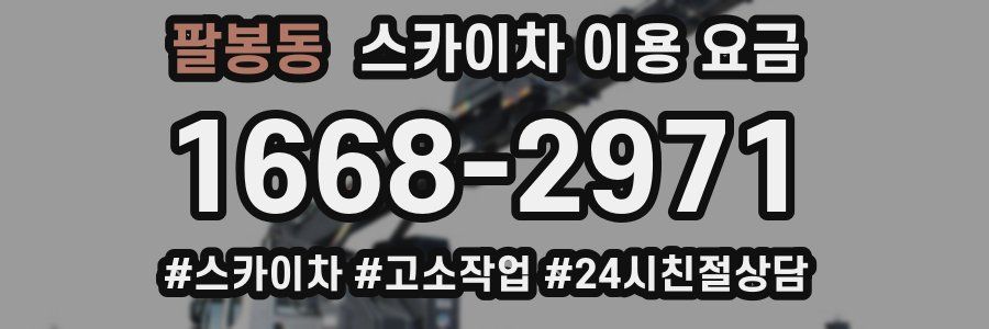 팔봉동 스카이차 이용 요금