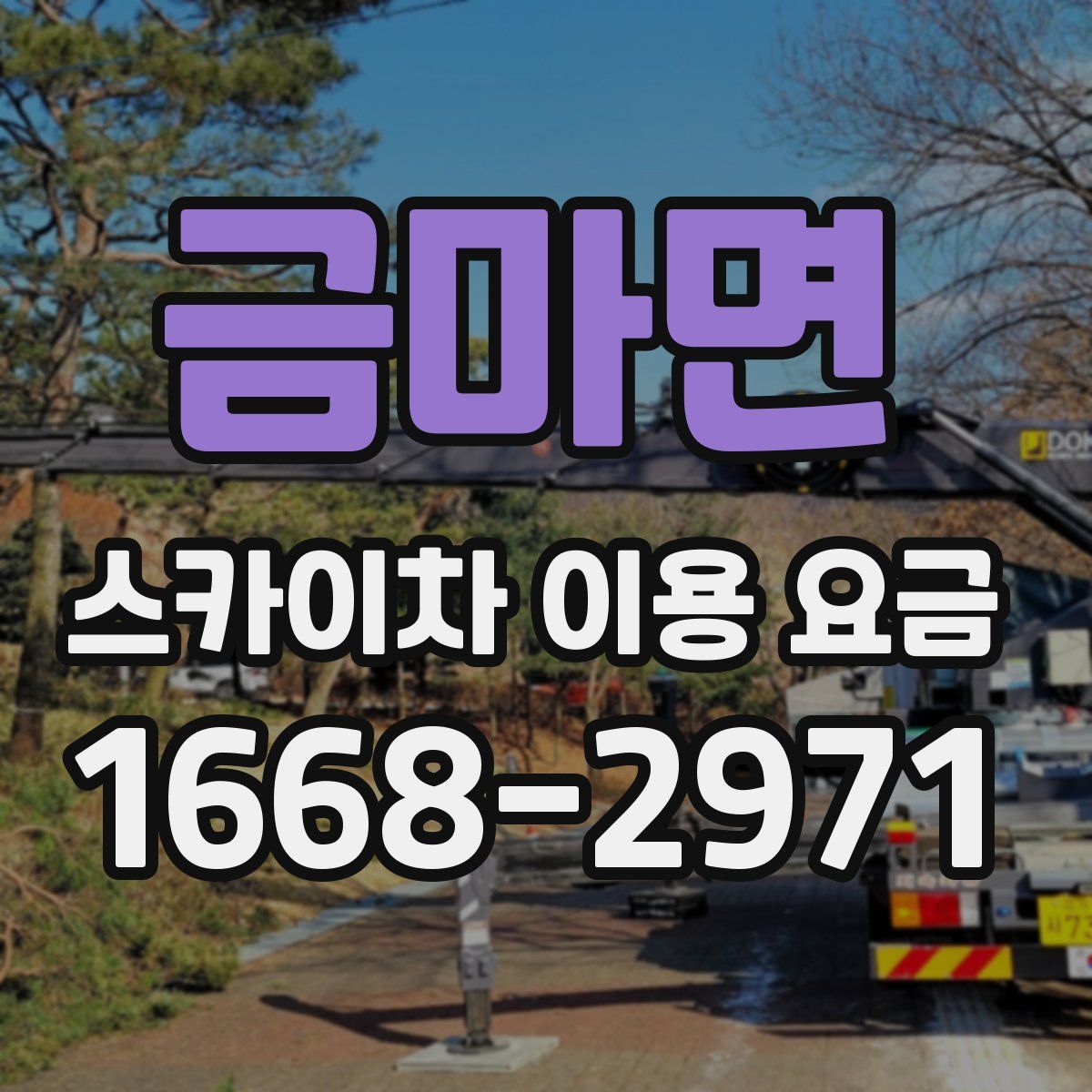 금마면 스카이차 이용 요금