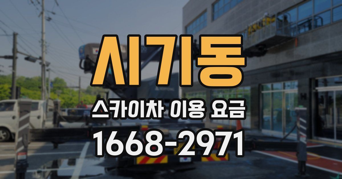 시기동 스카이차 이용 요금