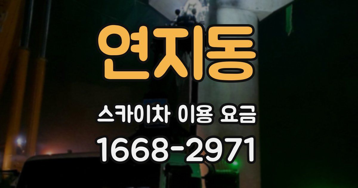 연지동 스카이차 이용 요금