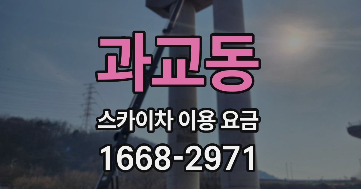 과교동 스카이차 이용 요금