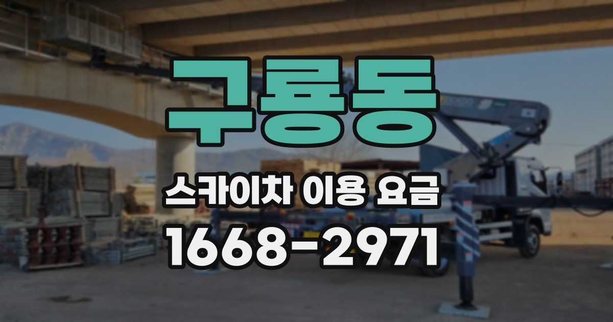 구룡동 스카이차 이용 요금