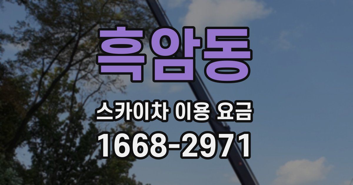 흑암동 스카이차 이용 요금