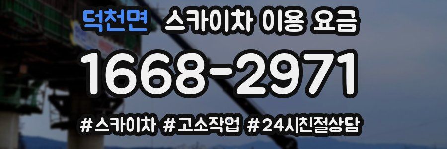 덕천면 스카이차 이용 요금