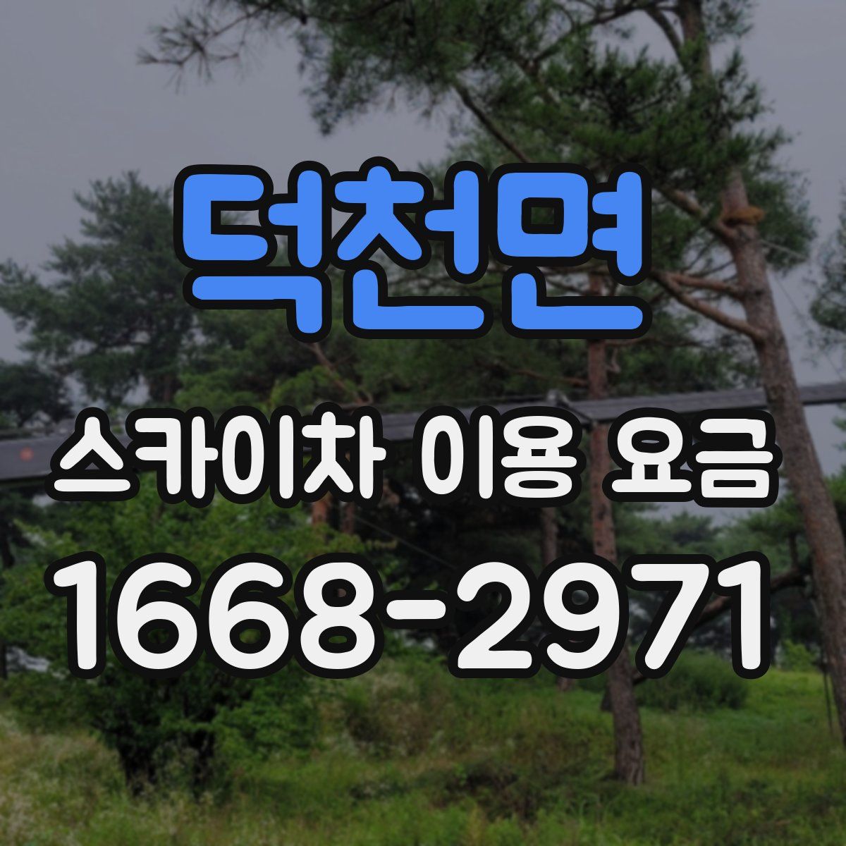 덕천면 스카이차 이용 요금